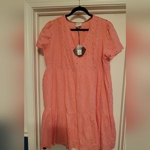 Knox rose xxl coral eyelet dress